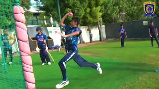 Desert Cubs--U-16 English College Center Players Focus on Bowling with Coach Hashan