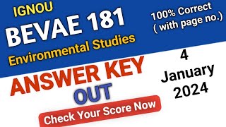 Bevae 181 Dec 2024 Answer Key | Bevae 181 Answer key Today | Bevae 181 Answer key 2024 |#Ssclasses4u