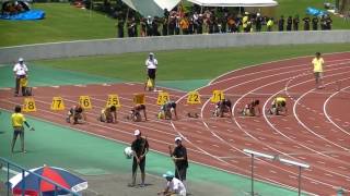 近江高校男子陸上競技部　県選　橘１００ｍ（予選）　2017.7.8