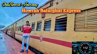 Howrah To Azimganj | OnBoard Journey 13063 Howrah Balurghat Express *Monsoon me train safar*