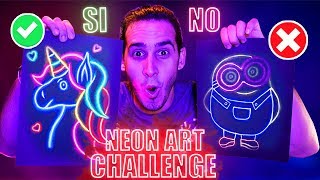 COMO HACER EL EFECTO NEON CON LÁPICES DE COLORES CON FAIL INCLUIDO | HaroldArtist