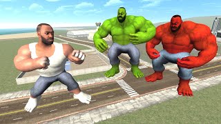 Franklin Become Hulk Man to Kill Red \u0026 Green Hulk in Indian Bike Driving 3D