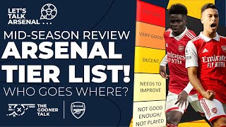 Arsenal Mid-Season Review Player Tier List | Odegaard, Zinchenko, Xhaka, Saliba, Ramsdale & More!