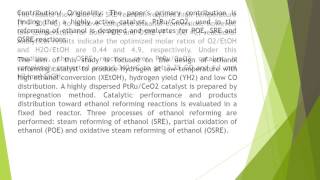 Reforming of Ethanol to Produce Hydrogen Over PtRuCeO2 Catalyst IJCMR 310 144 153