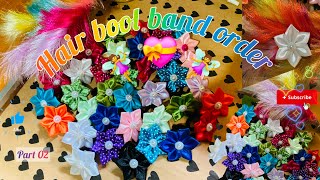 Hair bool band order|ලස්සනම ලස්සන කොන්ඩ බූල්💝✨|33|part_02#thequeen#hairaccessories#hairbun #craftart