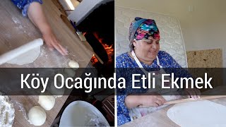 ESKİ USUL KÖY OCAĞINDA KASTAMONU ETLİ EKMEK YAPTIK‼️