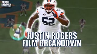 Dallas Cowboys 7th Round DT Justin Rogers keeps LBs clean || Film session