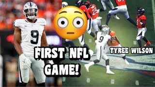 Tyree Wilson Vs Broncos 😳 Welcome to the NFL Moment! 2023 Raiders vs Broncos highlights