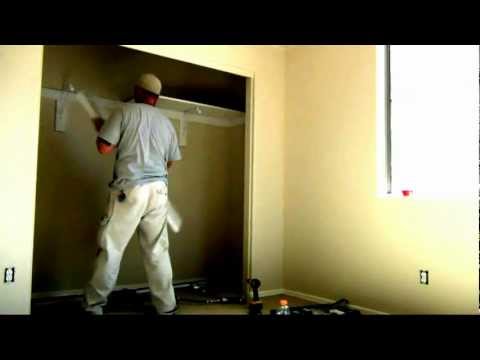 How to build a closet shelf and pole/rod installation How to build a closet shelf and pole/rod installation