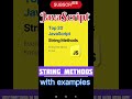 Top 20 JavaScript String Methods in 7 Minutes | Must-Know for Web Developers!
