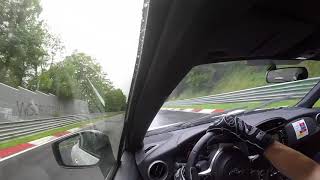 AutoBeky sliding wet Nordschleife for the 1st time in Subaru BRZ