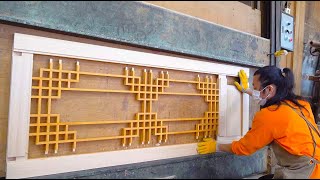 Amazing skills of a Korean carpenter. Traditional Korean house door making process