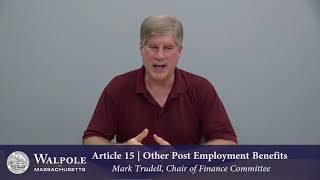 Article 15 - Other Post Employment Benefits