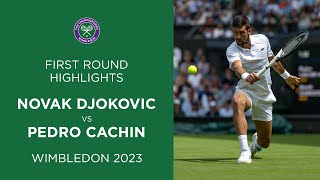 Djokovic Claims First Round Win | Novak Djokovic vs Pedro Cachin | Match Highlights | Wimbledon 2023