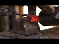 Forging tool chest hinges - Blacksmithing