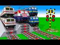 踏切アニメ あぶない電車 TRAIN 🚦 Fumikiri 3D Railroad Crossing Animation # train #1