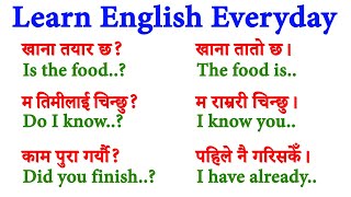 दिनभरी बोलिने अङ्ग्रेजी सिक्नुहोस् Daily Use Nepali Meaning and Sentences Conversation Basic English