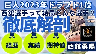 【2024年新戦力CHECK】ドラフト1位 西舘勇陽選手編！#巨人 #西舘勇陽 #ドラフト1位