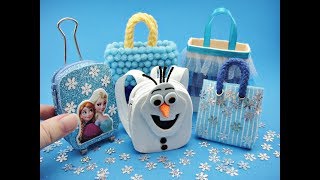 5 DIY Miniatures Frozen Theme Mini Bags - Trolley bag, Backpack, Tote, etc