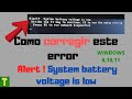 Alert system battery voltage is low  (solución 2024)system battery voltage is low dell optiplex