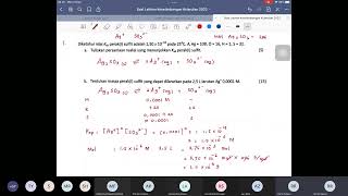 Kuliah Kimia Dasar IIA (21-03-22): Tutorial Kesetimbangan Kelarutan