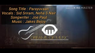 #Parayuvaan ithadyamayi HD Studio made Karoke with lyrics