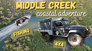 COASTAL OFF ROAD CAMPING ADVENTURE | 4WDing and Fishing at Middle Creek - Eurimbula National Park