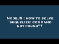 NodeJS : how to solve 