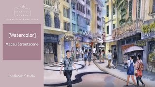 How I painted the Macau Oldtown Streetscene [Timelapse Commentary]