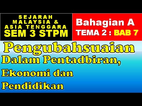 SEM 3 STPM BHG. A: TEMA 2: BAB 7 PENGUBAHSUAIAN DALAM PENTADBIRAN ...