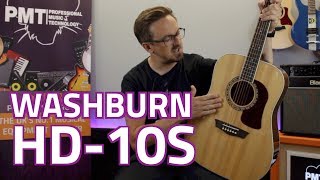 Washburn HD-10S Dreadnought Acoustic - Review \u0026 Demo