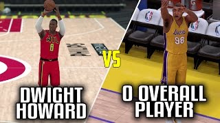 CAN DWIGHT HOWARD BEAT A 0 OVERALL PLAYER IN A THREE POINT CONTEST? NBA 2K17!
