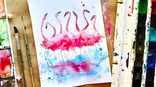 FLAMINGO | Watercolor🎨