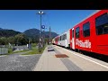 incrocio spettacolare a puch austria tra due treni obb.