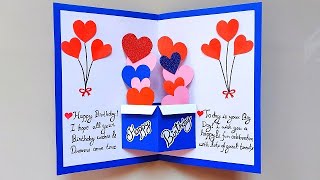 DIY Birthday Pop up card easy / Beautiful Handmade Birthday greeting card / Birthday card ideas easy
