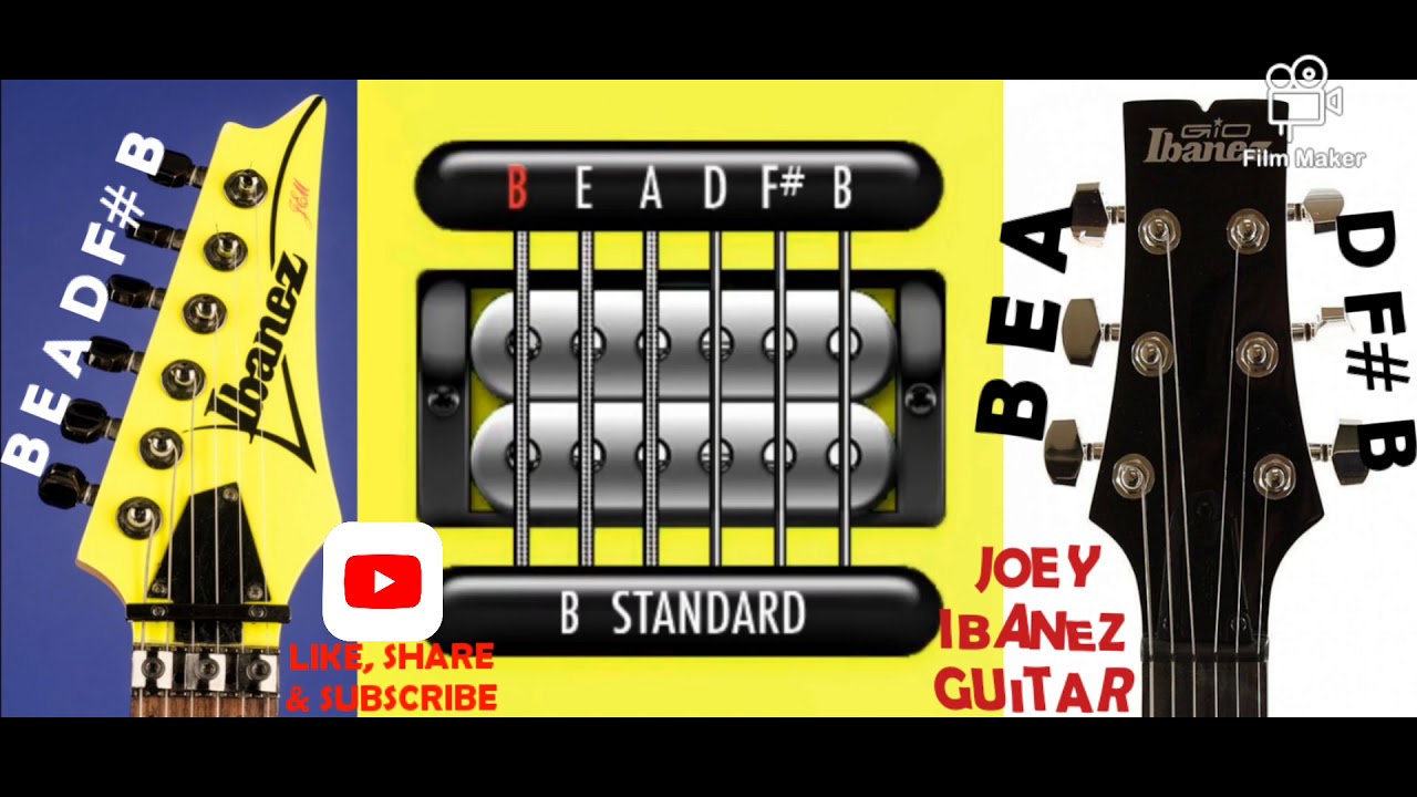 6 Strings B STANDARD TUNING (B-E-A-D-F#-B) - BARITONE - YouTube