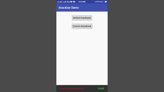 Snackbar In Android Example Tutorial