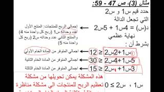 مقدمة في البرمجة  الخطية: المشكلة البديلة