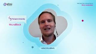 EBSI Success Story #6 - Micro-credentials - Interview of actors