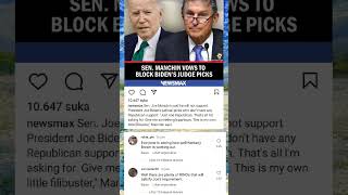 Sen Manchin Vows To Block Biden's Judge Pick #trump #trumpnewstoday #biden