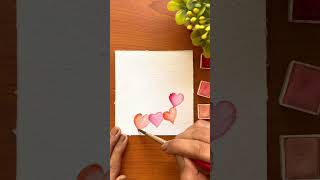 Paint a Valentines day card💕 #watercolor #watercolorpainting #valentinesday #valentinesdaygift