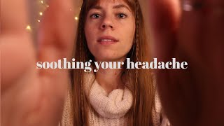 ASMR REIKI for healing headaches | plucking, soothing hand movements, energy healing, soft spoken