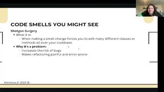 [5.5] Refactoring Code: Common Smells & Fixes