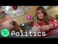 Valentine's Day: Melania Trump Makes Paper Hearts With Sick Kids at Maryland Hospital