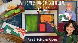 Part 1: The Very Hungry Caterpillar Collage. Easy art lesson for K-2. Printable link in description.
