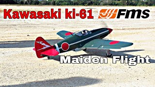 FMS KAWASAKI KI-61 995MM WARBIRDS UNBOXING AND FIRST FLIGHT RC AIR PLANE