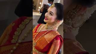 Hindu wedding bridal look#saree #kanchipuram #kalyanam #forever#thali#kanchipuram #jewellerydesign