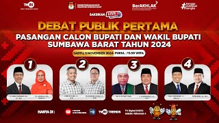 DEBAT PUBLIK PERTAMA PASANGAN CALON BUPATI DAN WAKIL BUPATI SUMBAWA BARAT TAHUN 2024