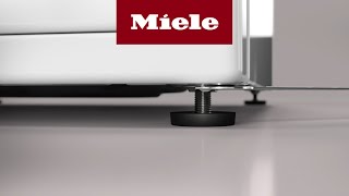 How do I adjust the foot (34mm) on my washing machine? | Miele