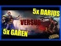 One for All: 5x DARIUS versus 5x GAREN! Noxus vs Demacia!